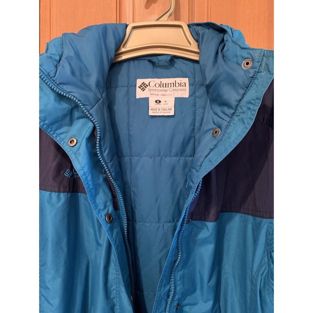 Columbia Jacket Women's Small Teal Full Zip Hooded Y2K Vintage - Picture 3 of 12